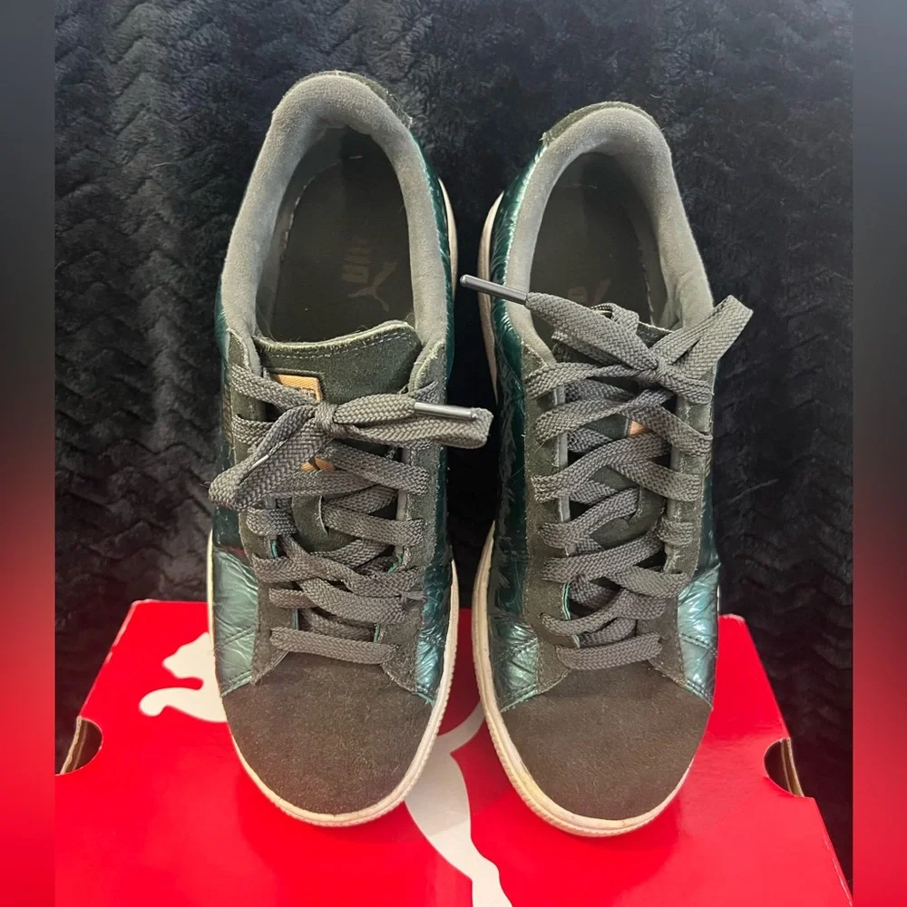 PUMA Basket Ripple Sneakers Dark Green Men’s Size 9